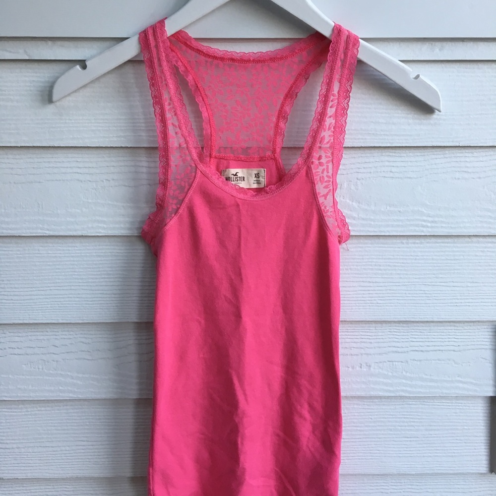 Pink Lace Racerback Tank